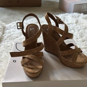 BP Tan Wedge Sandals for Women